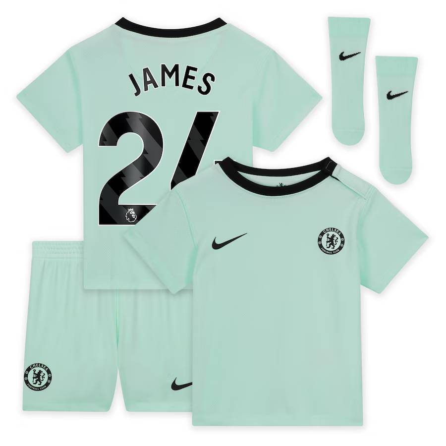 Chelsea chelsea nike drittes stadiontrikot 2023-24 – kleinkinder mit james 24-aufdruck Trikot - Exklusive Chelsea Fußballbekleidung