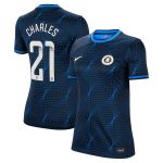 Chelsea chelsea wsl nike auswärtsstadiontrikot 2023-24 – damen mit charles 21-aufdruck Trikot - Exklusive Chelsea Fußballbekleidung