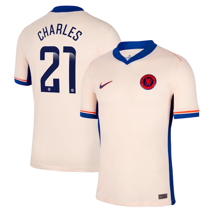 Chelsea chelsea wsl nike auswärtsstadiontrikot 2024-25 mit charles 21-aufdruck Trikot - Exklusive Chelsea Fußballbekleidung