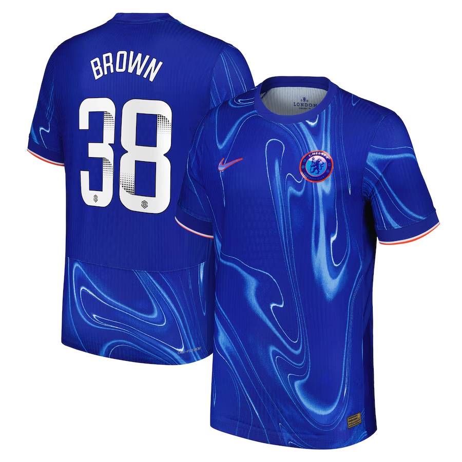 Chelsea chelsea wsl nike dri-fit adv heimspieltrikot 2024-25 mit braunem 38-aufdruck Trikot - Exklusive Chelsea Fußballbekleidung