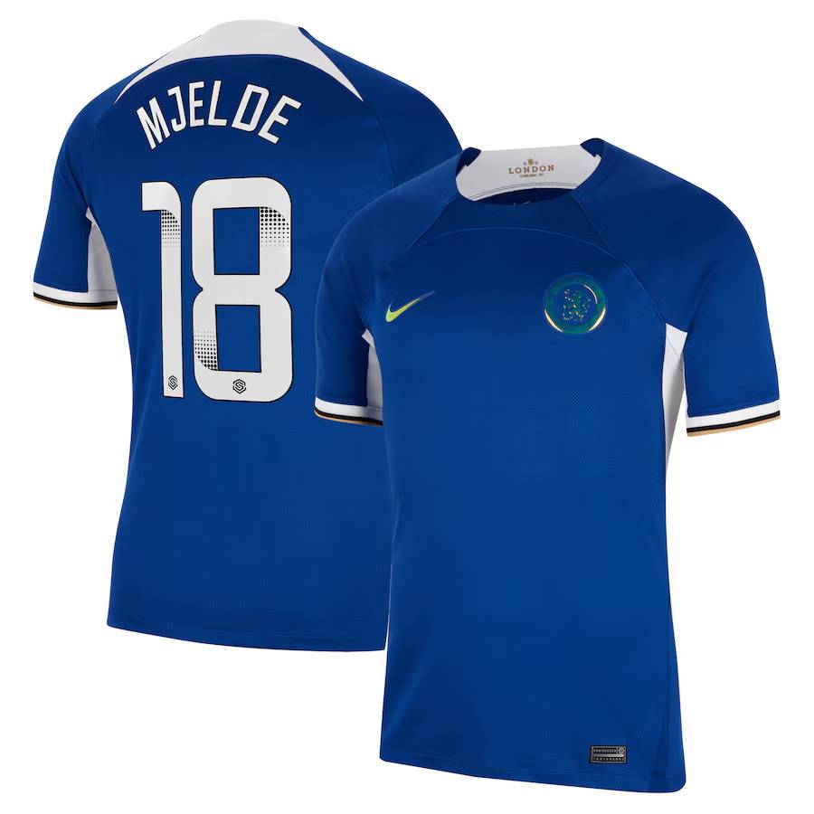 Chelsea chelsea wsl nike heimstadiontrikot 2023-24 mit mjelde 18-aufdruck Trikot - Exklusive Chelsea Fußballbekleidung