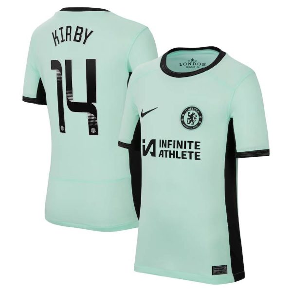 Chelsea chelsea wsl nike third stadium sponsored shirt 2023-24 – kinder mit kirby 14-aufdruck Trikot - Exklusive Chelsea Fußballbekleidung
